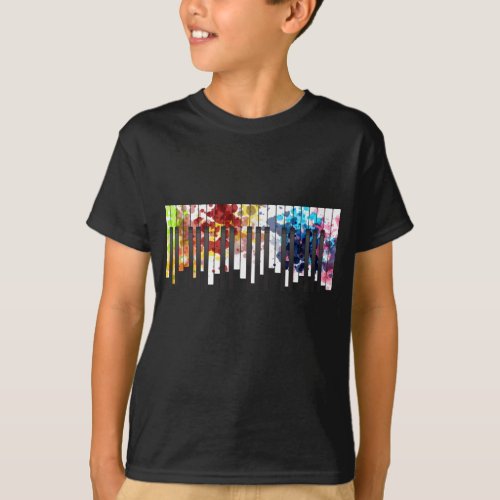 Colorful Piano Keys Music Lover Pianist T_Shirt