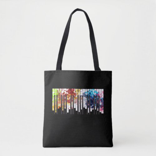 Colorful Piano Keys Music Lover Pianist Tote Bag