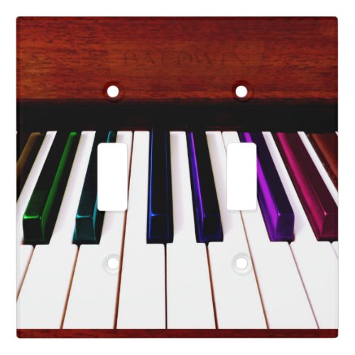 Colorful Piano Keys Music Themed Light Cover
