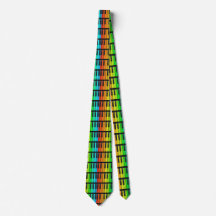 Colorful piano keys tie