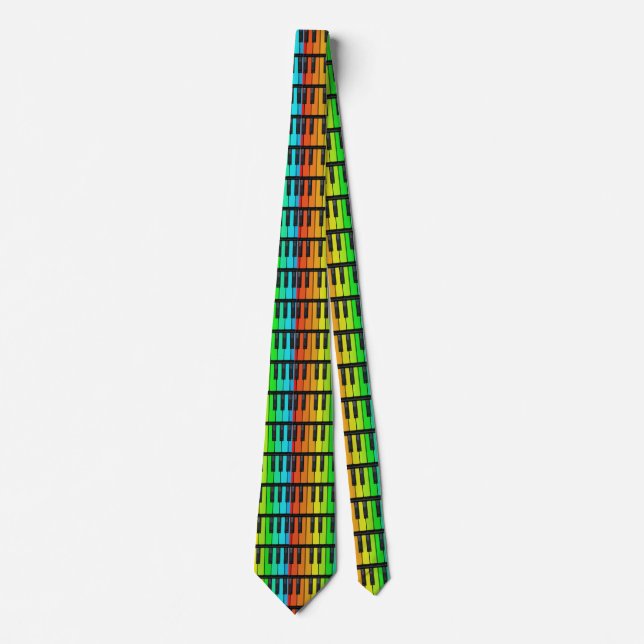 Colorful piano keys tie (Front)