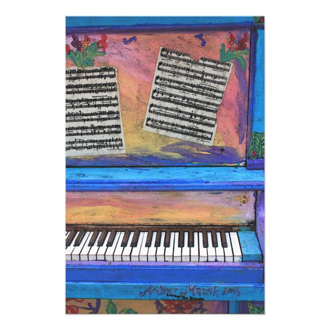 Colorful Piano Photo Print (Front)
