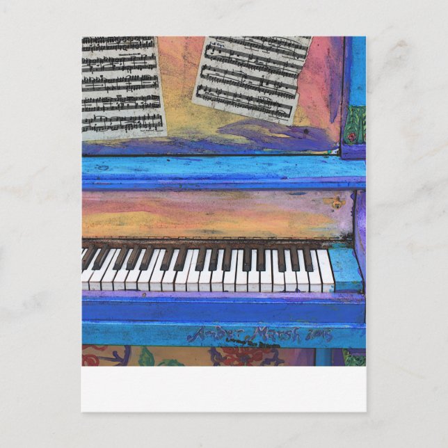 Colorful Piano Postcard (Front)