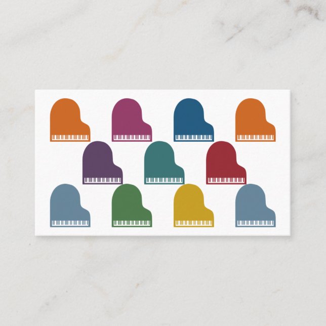 Colorful Pianos Business Cards (Front)