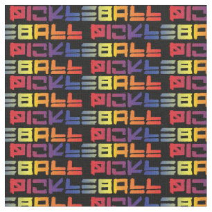 Colorful Picklaball pattern Fabric
