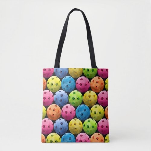 Colorful Picklebal Pattern Tote Bag