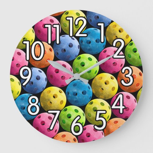 Colorful Pickleball Clock