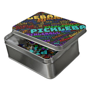 Colorful Pickleball lettering Jigsaw Puzzle