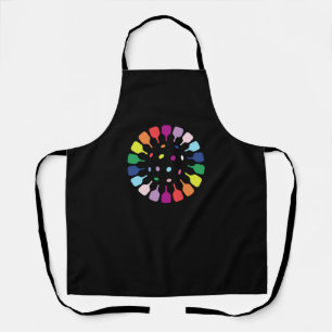 Colorful Pickleball paddles Apron
