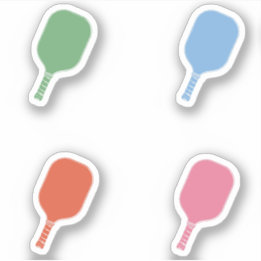 Colorful Pickleball Paddles Sticker