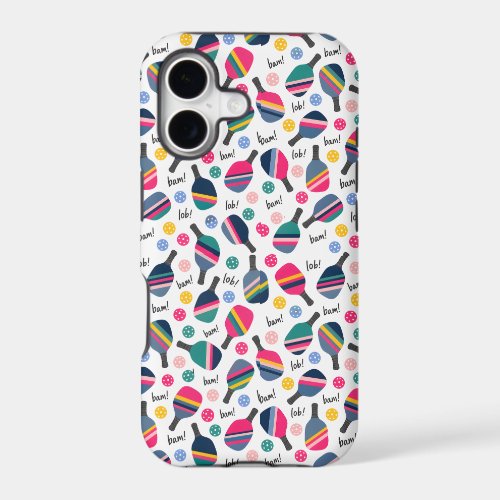 Colorful Pickleball Pattern iPhone 17 Case