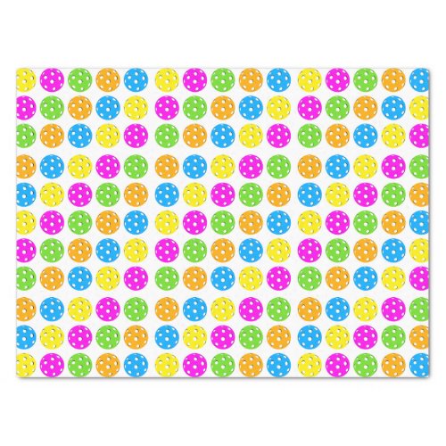 Colorful Pickleball Polkadots Tissue Paper