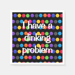 Colorful Pickleball with Funny Quote Napkins