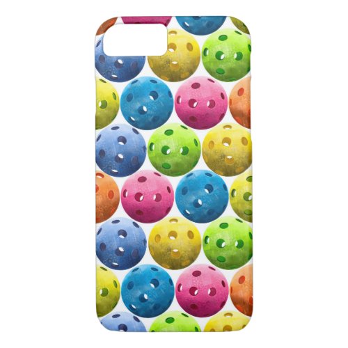 Colorful PickleBalls iPhone 87 Case