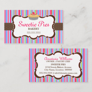 Colorful Pie Bakery Business Card