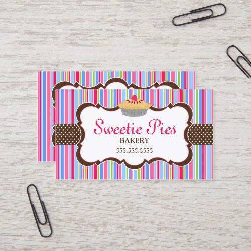 Elegant Pie Bakery Business Cards