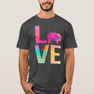 Colorful Pig Mom Gifts Pig  T-Shirt