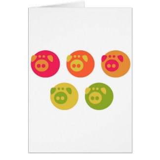Colorful Piggies Cards