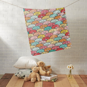 Colorful Pigs Funny And Cute Pattern Baby Blanket