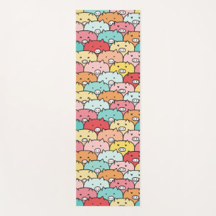 Colorful Pigs Funny And Cute Pattern Yoga Mat