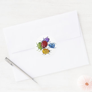 Colorful Pile of Bugs Stickers