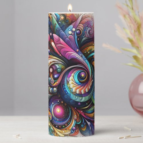 Colorful Pillar Candle