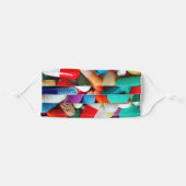 colorful pills adult cloth face mask (Front, Folded)