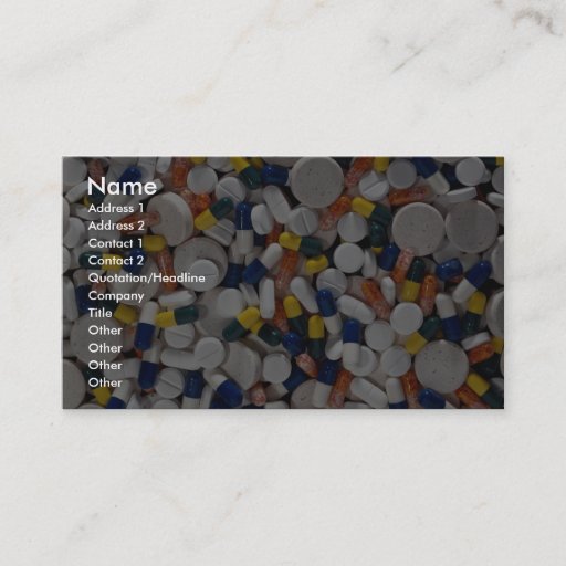 Customizable Colorful Pills Business Cards