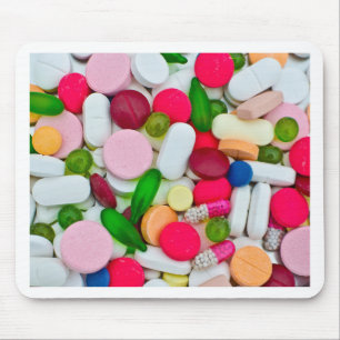 Colorful pills custom product mouse pad