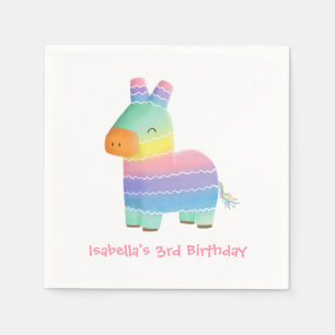 Colorful Pinata Fiesta Kids Birthday Party Napkins