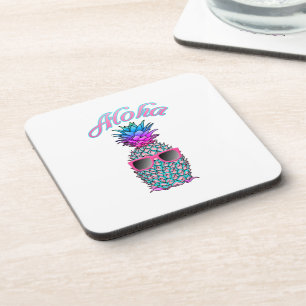 Colorful Pineapple Hawaiian Aloha Coaster