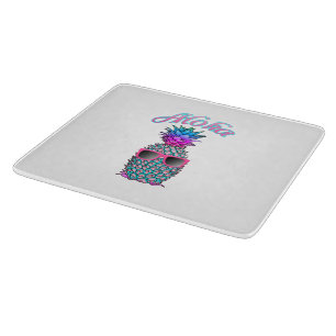 Colorful Pineapple Hawaiian Aloha Cutting Board