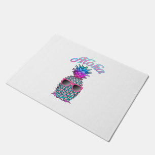 Colorful Pineapple Hawaiian Aloha Doormat