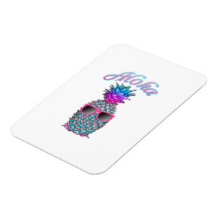 Colorful Pineapple Hawaiian Aloha Magnet