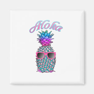 Colorful Pineapple Hawaiian Aloha Magnet