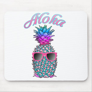 Colorful Pineapple Hawaiian Aloha Mouse Pad