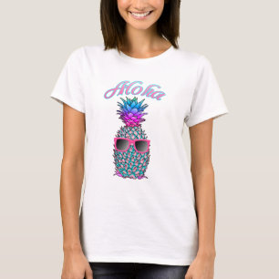 Colorful Pineapple Hawaiian Aloha T-Shirt