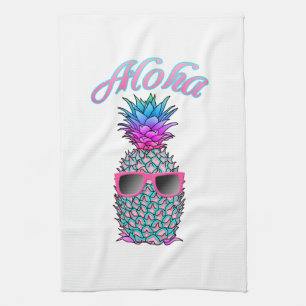 Colorful Pineapple Hawaiian Aloha Towel