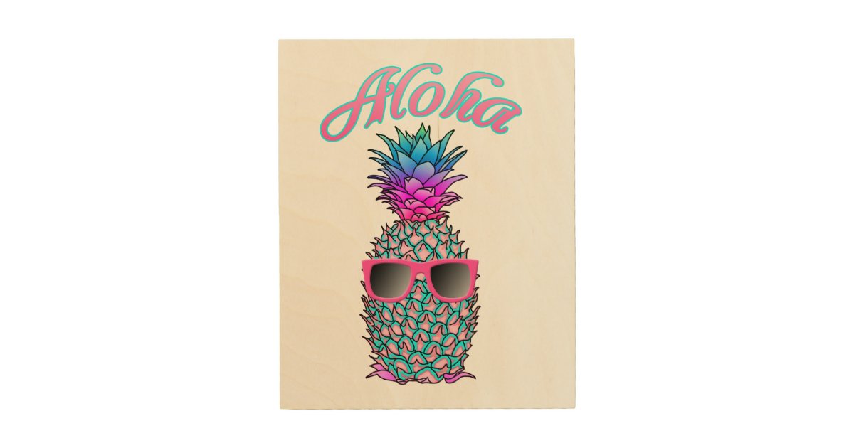 Colorful Pineapple Hawaiian Aloha Wood Wall Art Zazzle Com - Wooden Pineapple Wall Art Colorful Pineapple Hawaiian Aloha Wood Wall Art Zazzle Com - Wooden Pineapple Wall Art