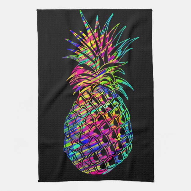 Colorful Pineapple Kitchen Towel (Vertical)