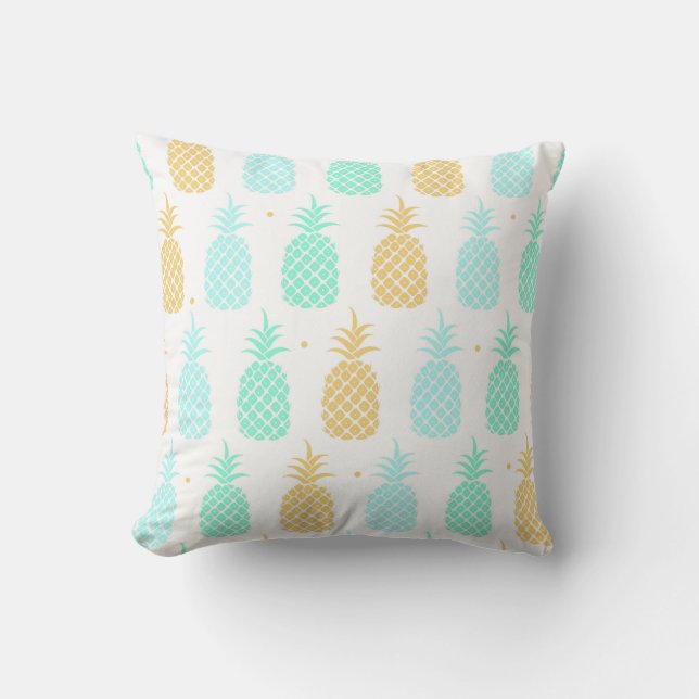 Colorful Pineapple Pattern Throw Pillow (Front)