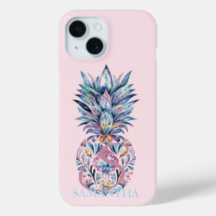 Colorful Pineapple Pink iPhone 15 Case