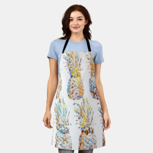 Colorful Pineapple Print Apron
