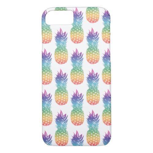 Colorful pineapple print pattern iPhone 7 cover
