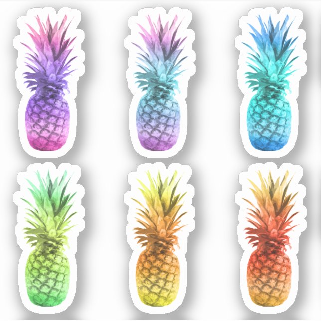 Colorful Pineapple Stickers (Front)