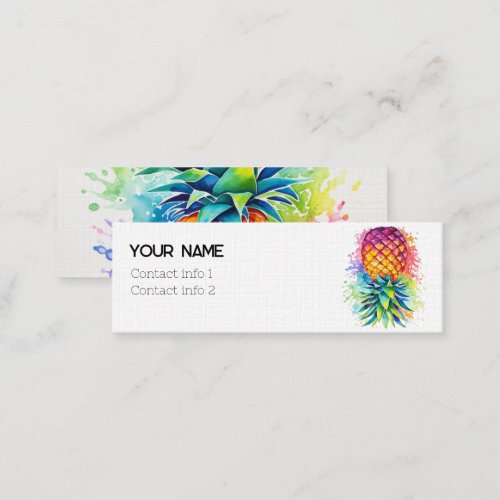 Colorful Pineapple Swinger Calling Card