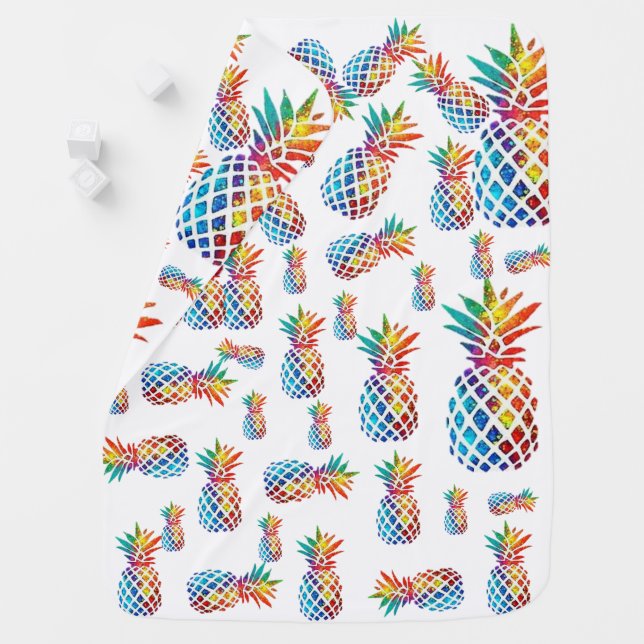 Colorful Pineapples, Baby Blanket (In Situ)