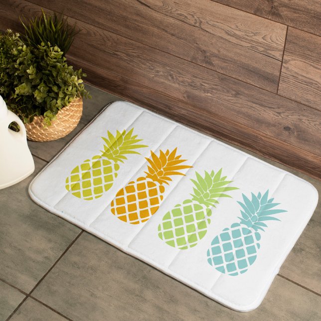 Colorful Pineapples Bath Mat (Creator Uploaded)