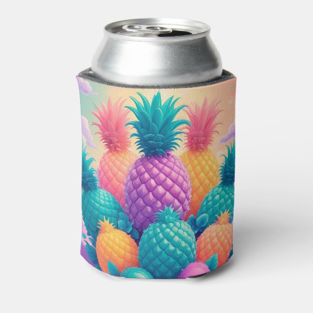 Colorful pineapples can cooler (Can Back)