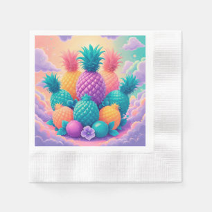 Colorful pineapples napkins